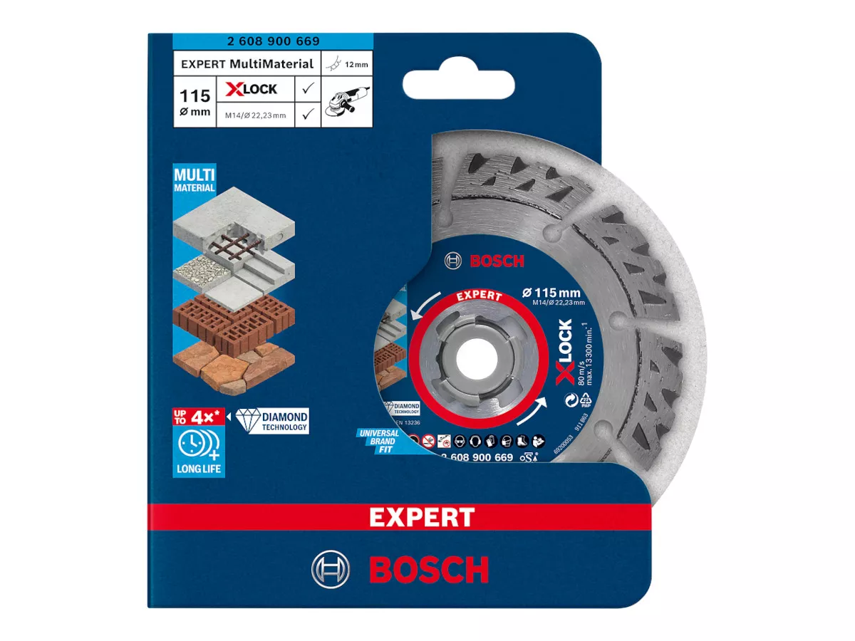 Disque à tronçonner EXPERT MultiMaterial X-LOCK 115mm Bosch